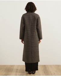 Atmos&Here - Adley Check Wool Blend Coat