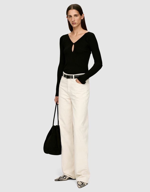 ARKET - V-Neck Rib Top