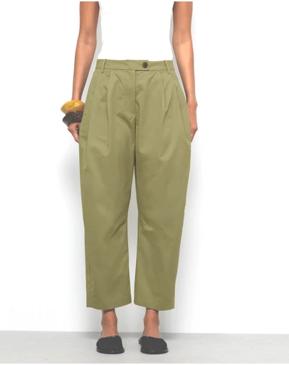 AERE - Sian Organic Cotton Barrel Leg Pants