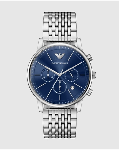 Emporio Armani - Silver Tone Chronograph Watch