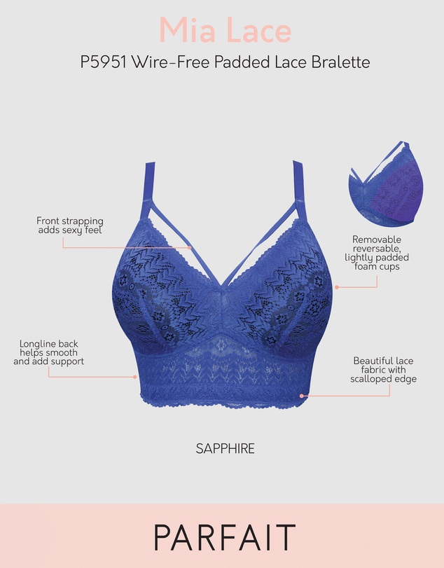 Parfait - Mia Wireless Longline Lace Bralette
