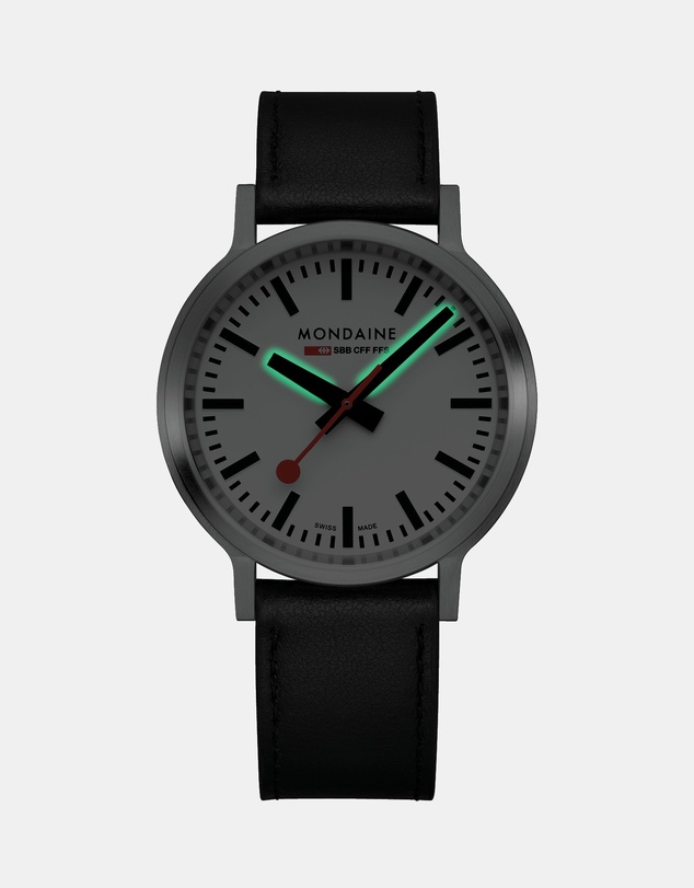 Mondaine - Mondaine Official Swiss Railways Stop2Go Automatic BackLight 41mm Watch