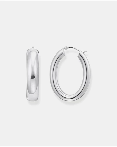 THOMAS SABO - Large chunky hoop earrings silver
