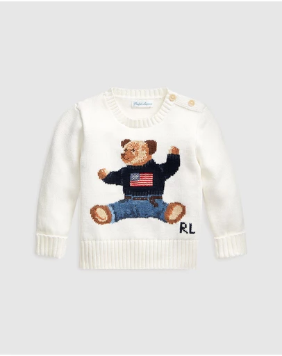 Polo Ralph Lauren - Polo Bear Cotton Sweater - Babies