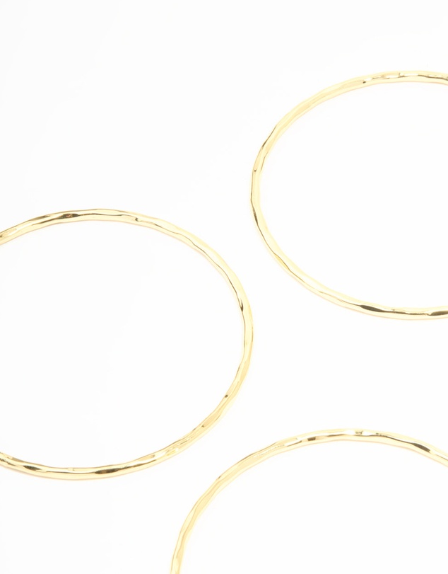 Lovisa - Gold Plated Textured Bangles 5-Pack