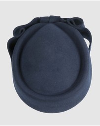 Max Alexander - Felt Navy Pillbox Hat
