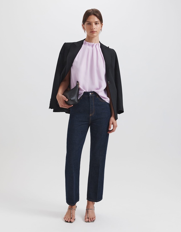 SABA - Willa High Neck Short Sleeve Top