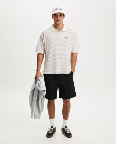 Cotton On - Box Fit Short Sleeve Polo