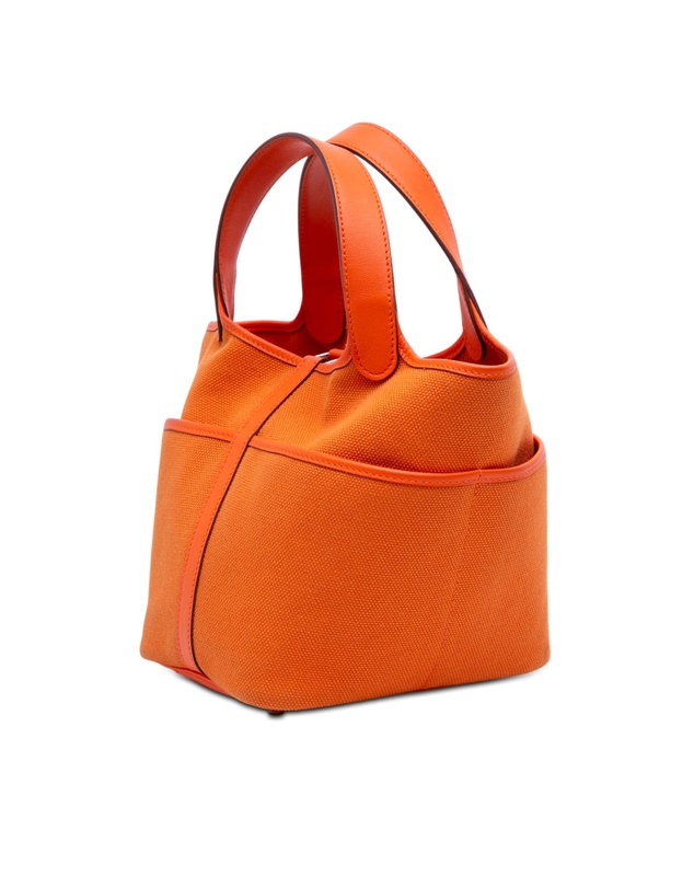 Hermes - Pre-Loved Toile Goeland and Swift Cargo Picotin Lock 18