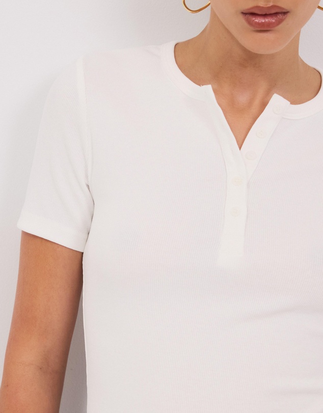 Calli - Garret Rib Henley Tee