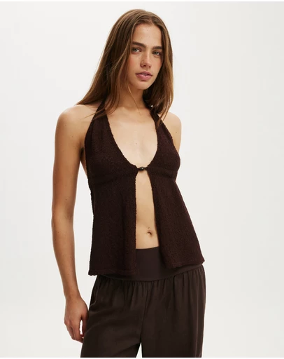 Cotton On - Textured Tie Front Knit