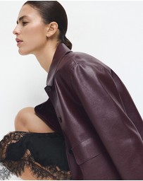 M.N.G - Faux-Leather Jacket With Pockets