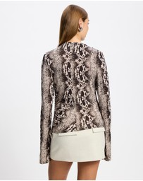 & Other Stories - Flare-Sleeve Mock-Neck Top
