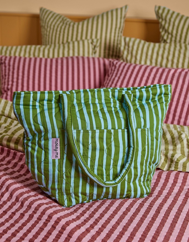Mosey Me - Strokes Quilted Bag - Guacamole