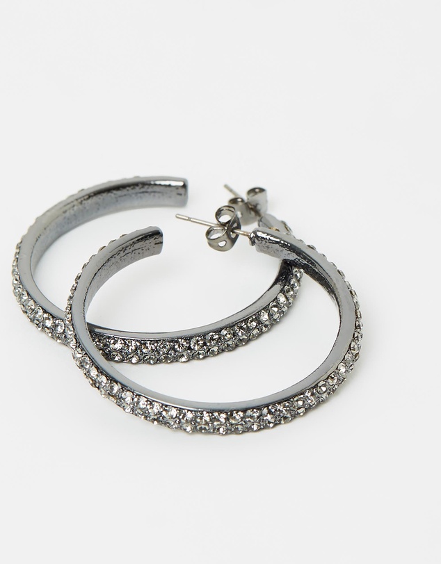 Izoa - Glitter Hoop Earrings