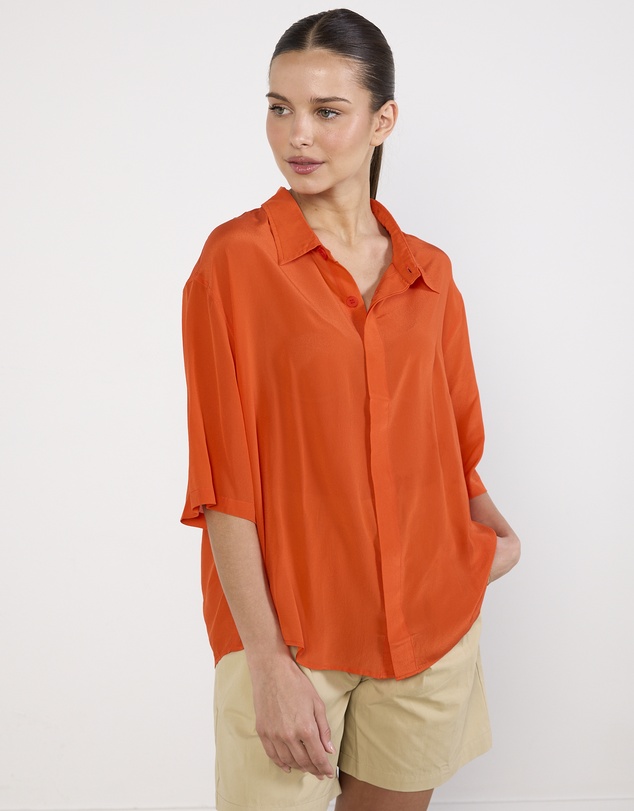 Cirkular - Pre-Loved - Luuda Bright Orange Shirt