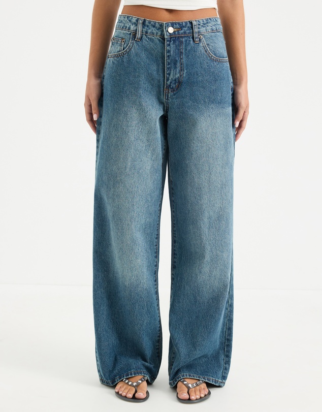 Calli - Tyla Mid Rise Baggy Jeans