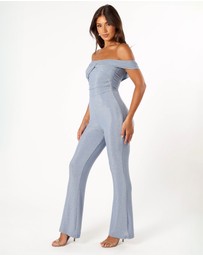 Petal & Pup - Sharnie Off Shoulder Jumpsuit - Blue