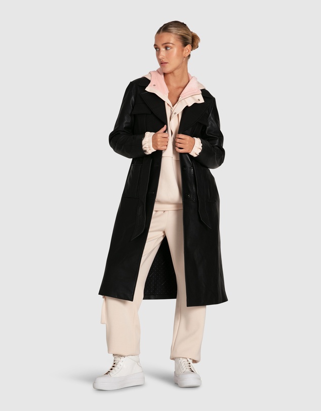 Belle & Bloom - Unstoppable Leather Trench
