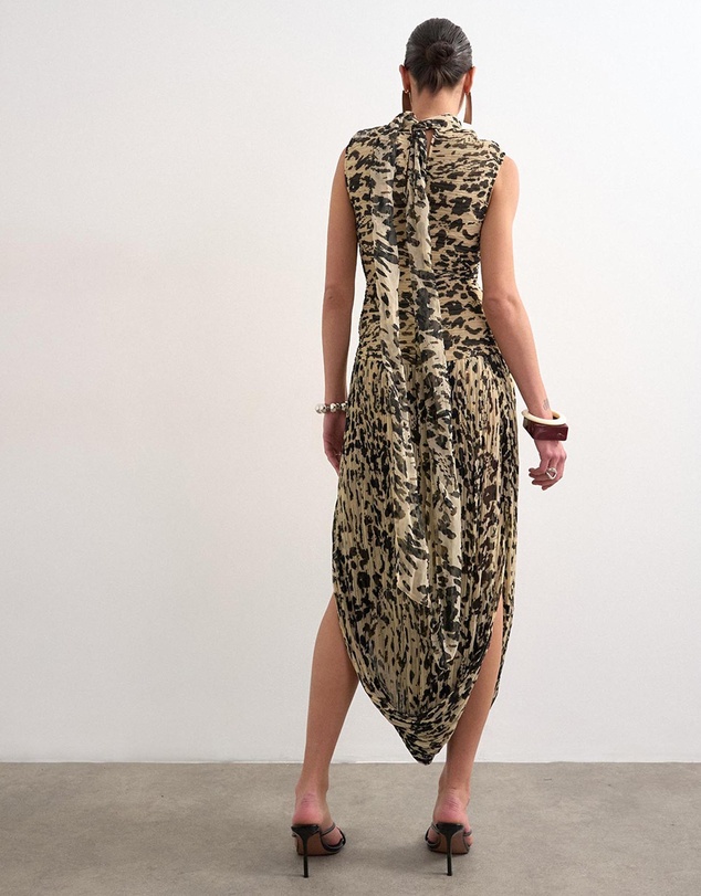 TOPSHOP - Nene Scarf Neck Maxi Dress Woven