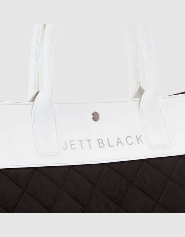 JETT BLACK - Soho Monochrome Quilted Tote Bag