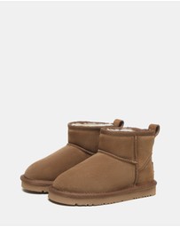 EVERAU - Australian Shepherd Ugg Noel Kids Mini Cow Suede Upper UGG Boots