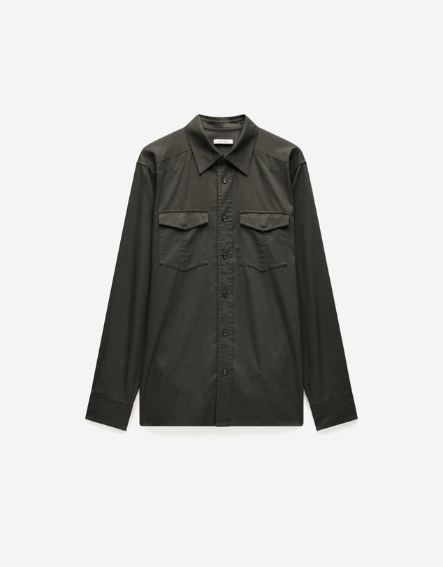 Calibre - Slim Washed Pocketed Shirt Khaki