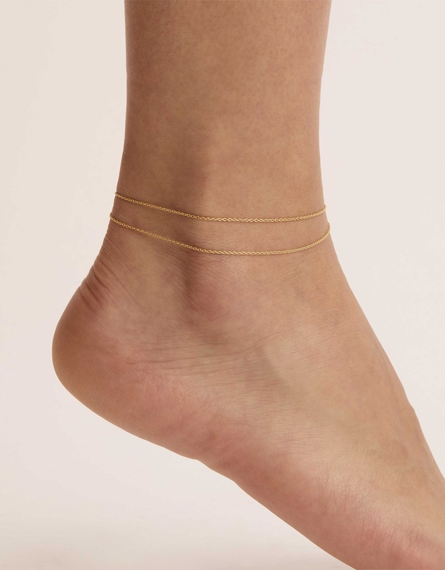 By Charlotte - Purity Double Chain Anklet