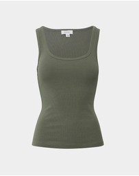 Forcast - Devin Ribbed Singlet Top
