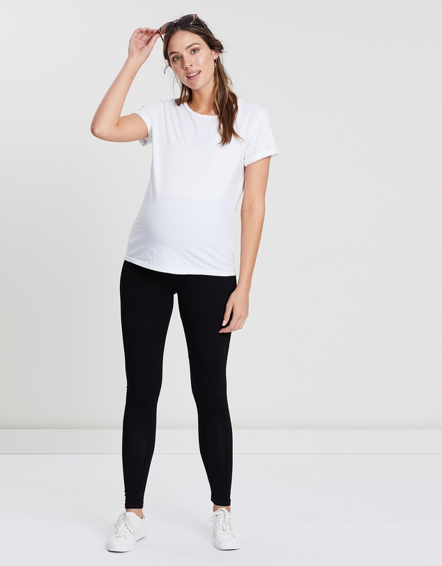 Angel Maternity - Maternity 2-Pack Basic Full Length Leggings