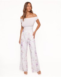 Petal & Pup - Adams Fitted Pant - Purple Floral