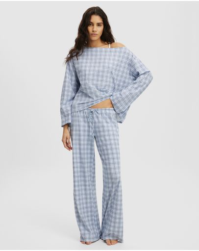 Isla Micro Check Daydream Blue