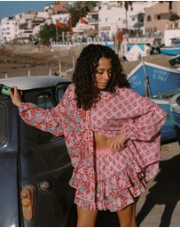 KINGA CSILLA - Kamala Block Print Fae Frill Skort