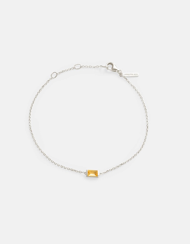Kirstin Ash - Baguette Birthstone Bracelet November Citrine
