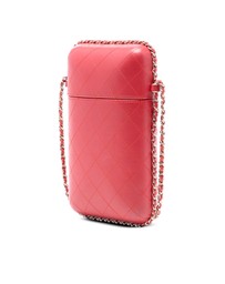 Pre-Loved by Azura Reborn - Pre-Loved CC Quilted Lambskin Chain Around Phone Holder
