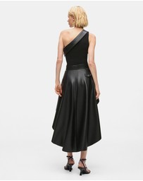 Karl Lagerfeld - One-Shoulder Biker Dress