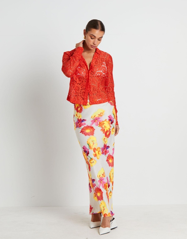 Studio - Pip Sheer Lace Long Sleeve Shirt