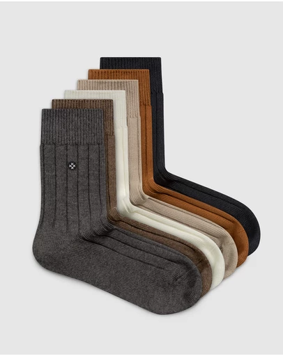 Sockdaily - Evelyn 6 Pack Quarter Socks
