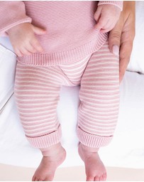 Bebe by Minihaha - Fern Stripe Organic Knitted Leggings - Babies