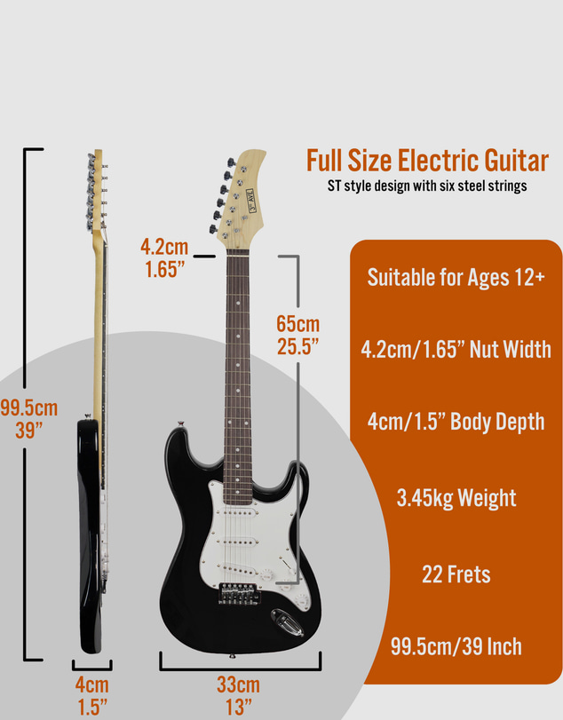 iWorld - 3rd Avenue Electric Guitar Pack - Black