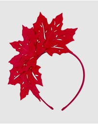 Max Alexander - Laser-Cut Red Winter Racing Fascinator