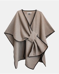 Morgan & Taylor - Jane Bias-Edged Poncho in Beige