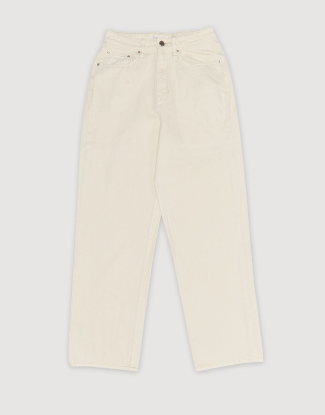 Revibe - Repaired Assembly Label Denim Wide Leg Jean