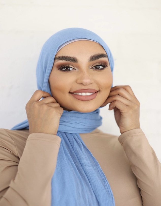 Mod Squad - Luxe Rayon Hijab Frayed Edge - SKY 41