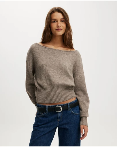 Cotton On - Softest Luxe Off Shoulder Knit Top