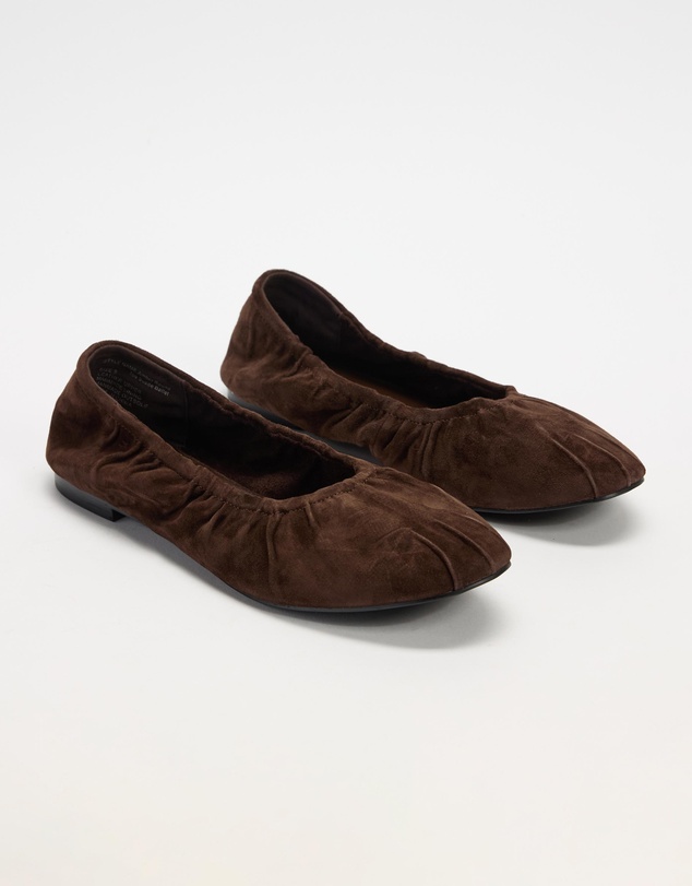 Atmos&Here - Amber Round Toe Suede Ballet Flats