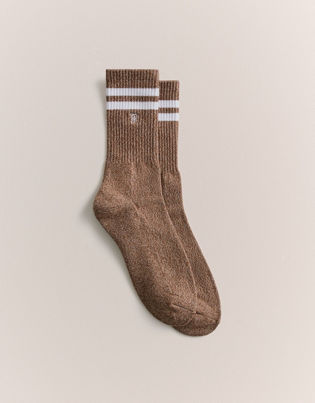 Trenery - Monogram Rib Sport Sock in Sierra
