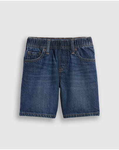 GAP - Logo Pull On Denim Shorts - Babies-Kids