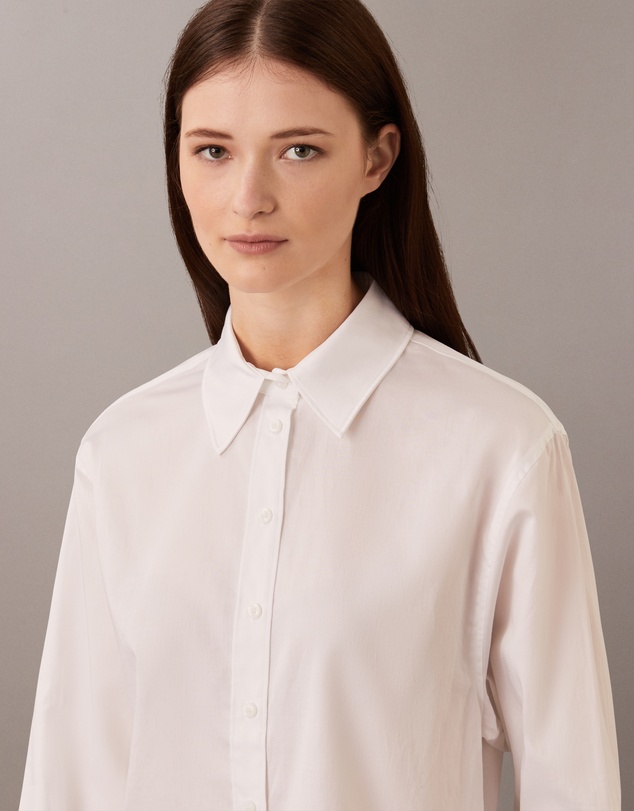 Calvin Klein - Soft Cotton Cropped Shirt