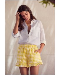 NEXT - 100% Cotton Embroidered Gingham Boy Shorts
